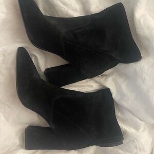 Aldo Black Suede Ankle Booties